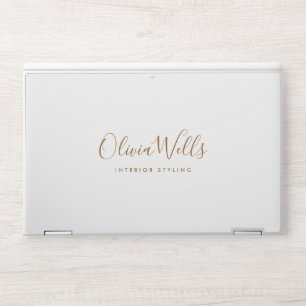 Simple Handwritten Calligraphy Typography HP Laptop Skin