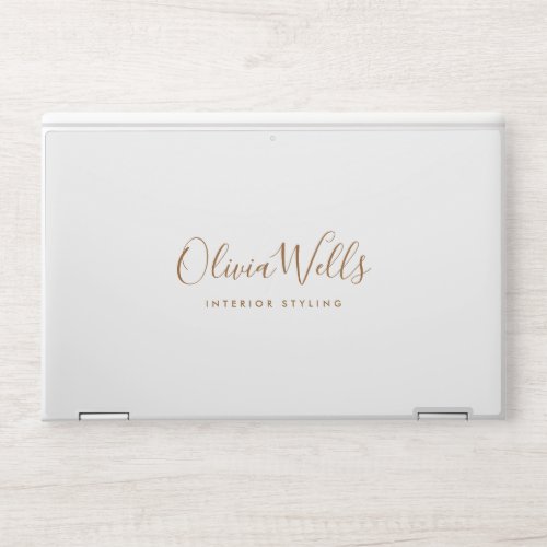 Simple Handwritten Calligraphy Typography HP Laptop Skin