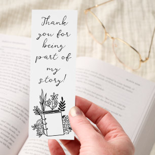 Simple Handwritten End Of The Year Custom Text Bookmarks