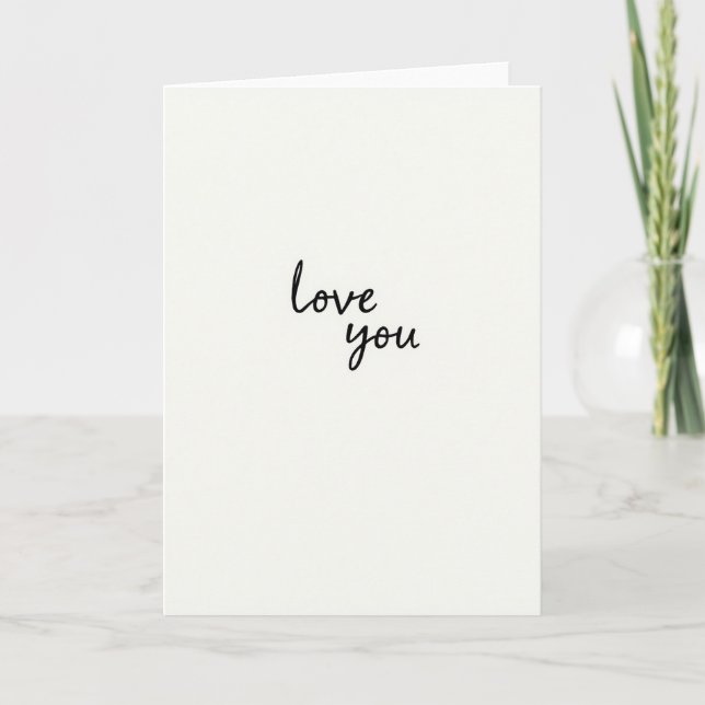 Simple Handwritten Love You Card (Front)
