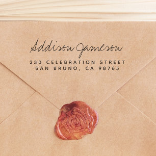 Simple Handwritten Name & Return Address Self-inking Stamp