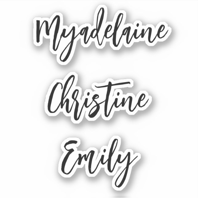 Simple handwritten Name stickers (Front)