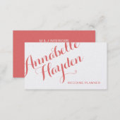Simple Handwritten Script Calligraphy Business Card (Front/Back)