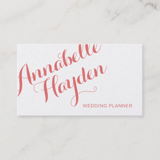 Simple Handwritten Script Calligraphy Business Card (Front)