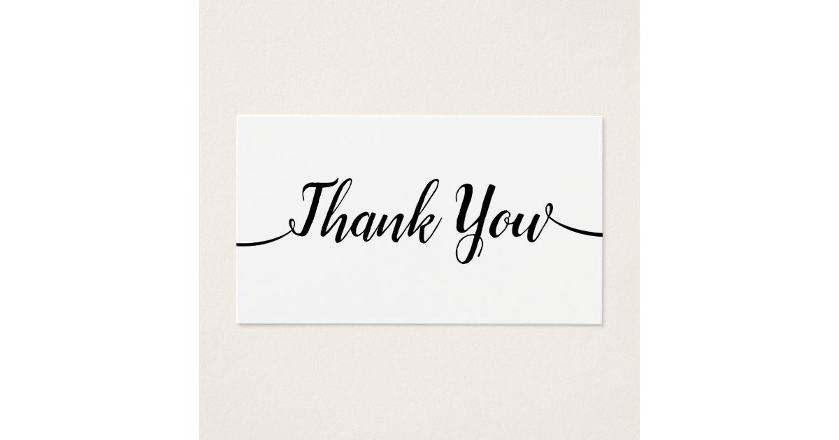 Simple Handwritten Script Calligraphy Thank You | Zazzle