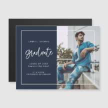 Simple Handwritten Script Graduation Announcement