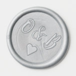 Simple Handwritten Script Wedding Initials Wax Seal Sticker<br><div class="desc">This customizable Wax Seal Sticker is designed to coordinate with my Modern Calligraphy wedding collection.  Matching Items also available.</div>