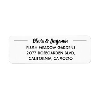 Simple Handwritten Script Wedding Return Address Label