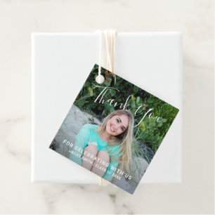 Simple Handwritten Thank You Photo Graduation Favor Tags