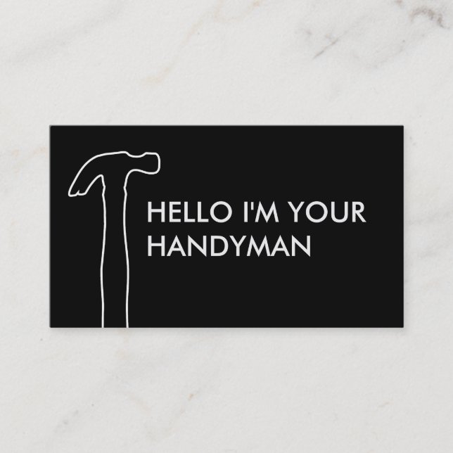 Simple Handyman Business Cards (Front)