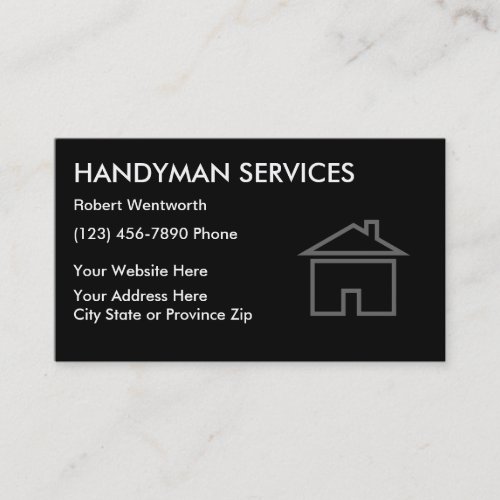 Simple Handyman Business Cards
