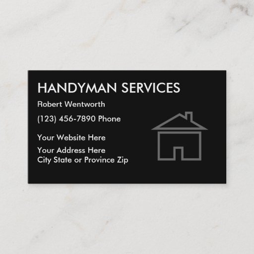Customizable Simple Handyman Business Cards