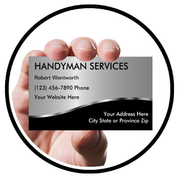 Simple Handyman Business Cards by Luckyturtle at Zazzle