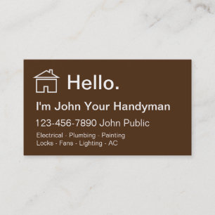 Simple Handyman Business Cards