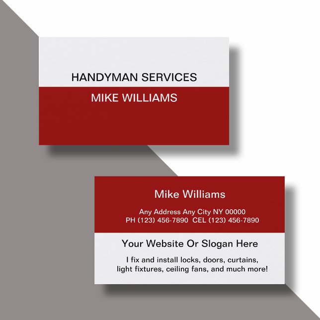 Simple Handyman Business Cards Online Design  (Creator Uploaded)