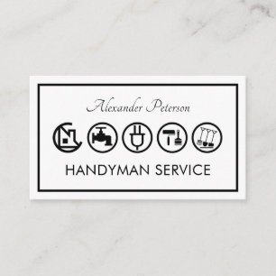 Simple Handyman Tools Frame Business Card