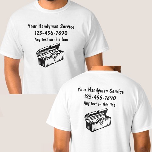 Simple Handyman Work Shirts Double Sided