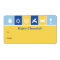 Simple Hanukkah Icons Gift Label