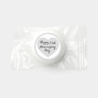Simple Happy 25th Anniversary Silver Heart Elegant