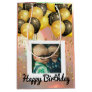 Simple Happy Birthday Add Photo Text Personalized  Medium Gift Bag