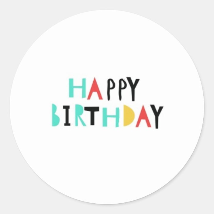 simple happy birthday stickers