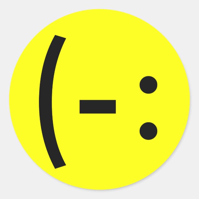 Simple Happy Face Classic Round Sticker (Front)