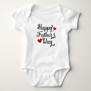 Simple Happy Father's Day Calligraphy Bodysuit