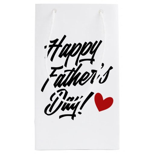 Simple Happy Father's Day Calligraphy | Gift Bag | Zazzle