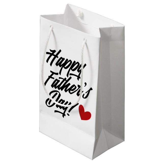 Simple Happy Father's Day Calligraphy | Gift Bag (Front Angled)