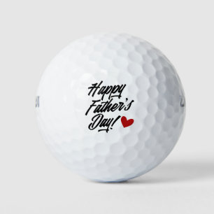 Simple Happy Father's Day Calligraphy   Golf Balls