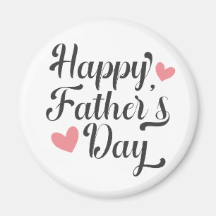 Simple Happy Father's Day Calligraphy Magnet