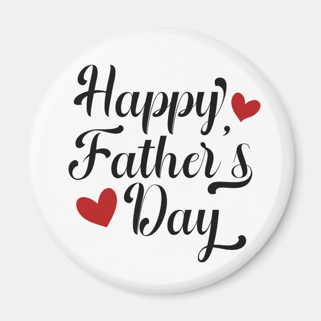 Simple Happy Father's Day Calligraphy | Magnet (Front)