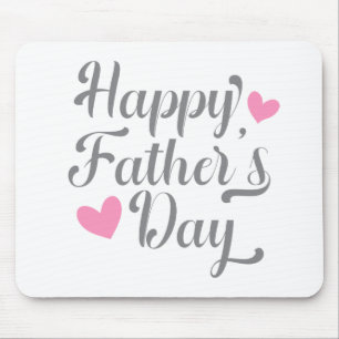 Simple Happy Father's Day Calligraphy   Mouse Pad