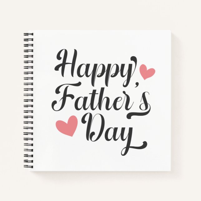 Simple Happy Father's Day Calligraphy | Notebook (Front)