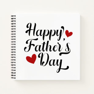 Simple Happy Father's Day Calligraphy   Notebook