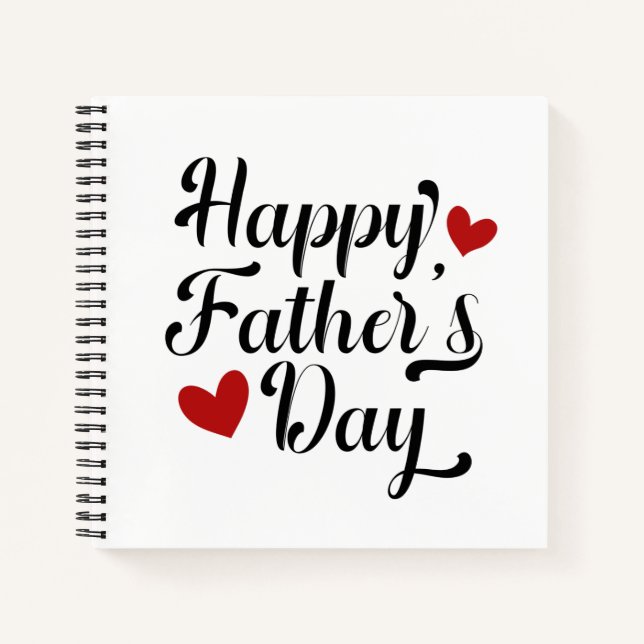 Simple Happy Father's Day Calligraphy | Notebook (Front)