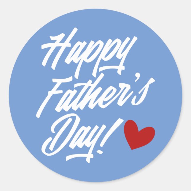 Simple Happy Father's Day Calligraphy | Sticker (Front)