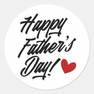 Simple Happy Father's Day Calligraphy Sticker