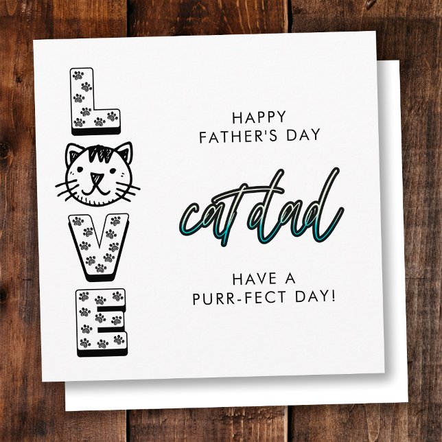 Simple Happy Father's Day From The Cat Purrfect Card (Creator Uploaded)