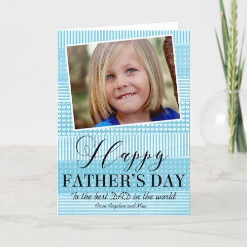 Simple Happy Fathers Day Modern Greeting Card