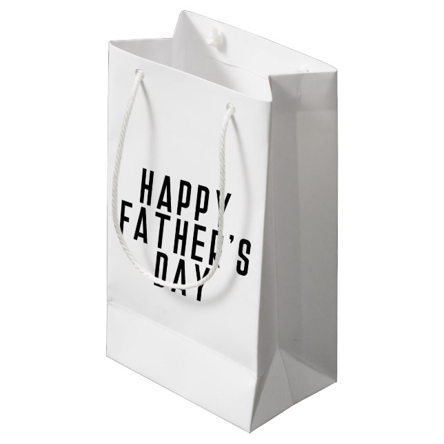 Simple Happy Father's Day Typography | Gift Bag (Front Angled)
