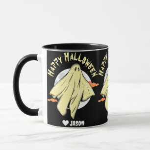 Simple Happy Halloween boo spooky ghost Mug