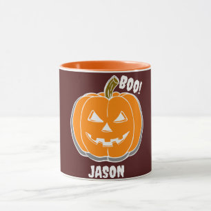 Simple Happy Halloween boo spooky pumpkin Mug