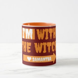 Simple Happy Halloween i'm with the witch costum Mug