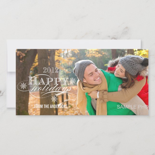 SIMPLE HAPPY HOLIDAY PHOTO CARDS (Front)