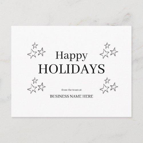 Simple Happy Holidays Postcard