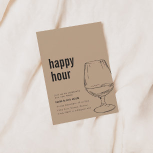 Simple Happy Hour House Party Invitation