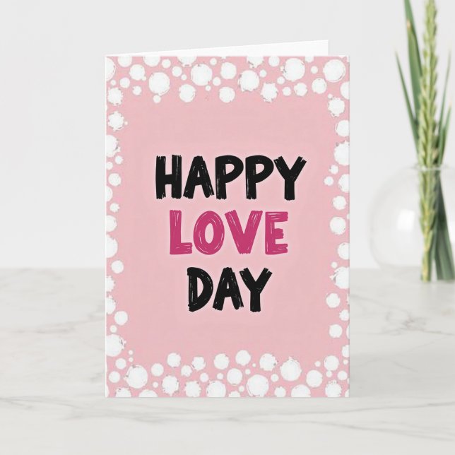 Simple Happy Love Day Card (Front)