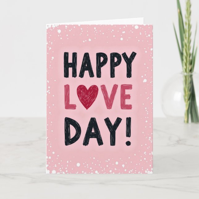 Simple Happy Love Day Dots Card (Front)