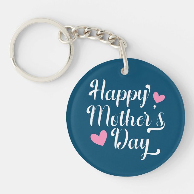 Simple Happy Mother's Day Calligraphy | Keychain (Front)